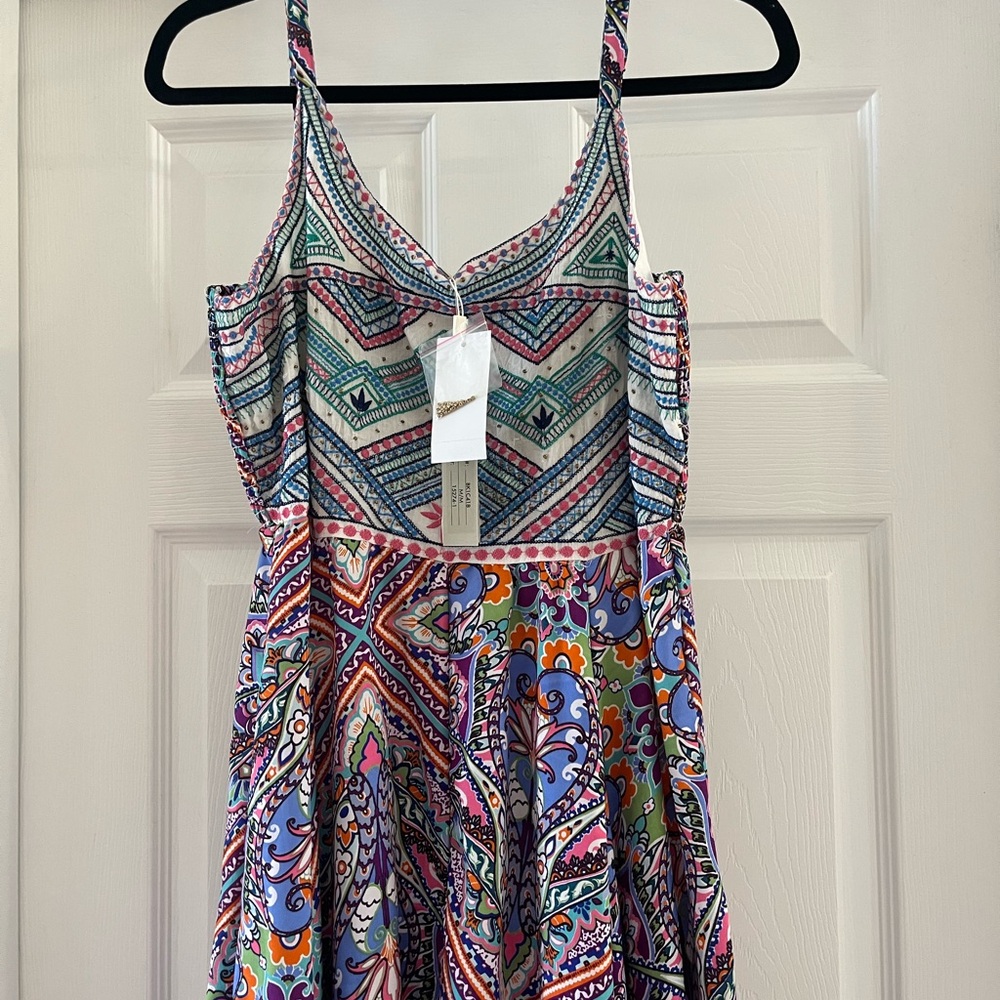 NWT Masters Multicolor Geometric Boho Maxi Dress - Picture 9 of 12